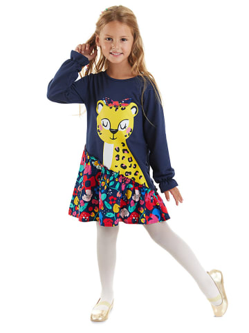 Denokids Jurk "Leopard" donkerblauw