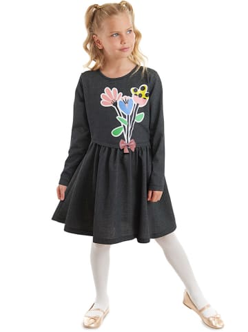 Denokids Jurk "Flower Bouquet" antraciet