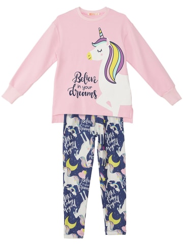 Denokids 2tlg. Outfit "Unicorn Dream" in Rosa/ Dunkelblau