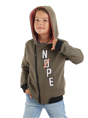 Denokids Sweatjacke "Nope" in Khaki