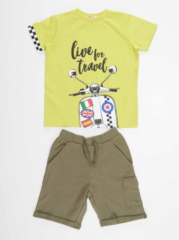 Denokids 2-częściowy zestaw "Moto Tour" w kolorze zielono-oliwkowym