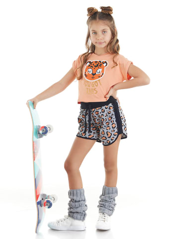 Denokids 2-delige outfit "Leopard" abrikooskleurig/meerkleurig