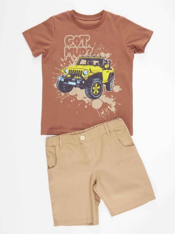 Denokids 2-częściowy zestaw "Jeep Mood" w kolorze jasnobrązowo-beżowym