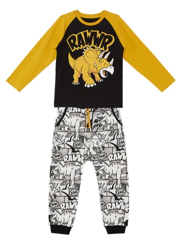 Denokids 2tlg. Outfit "Rawr Comics" in Schwarz/ Grau