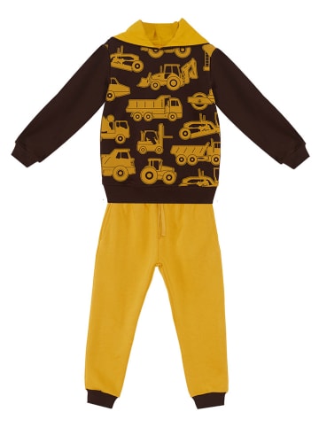 Denokids 2tlg. Outfit "Construction Tools" in Braun/ Gelb
