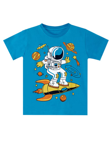 Denokids 2-delige outfit blauw/donkerblauw