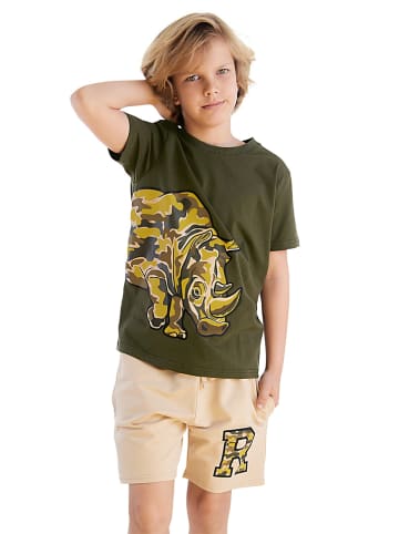 Denokids 2tlg. Outfit "Camo Rhino" in Khaki/ Beige