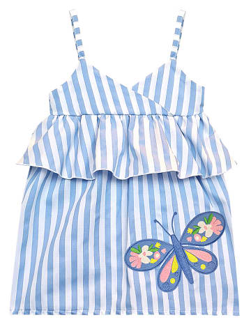Denokids Kleid "Butterfly" in Hellblau/ Weiß