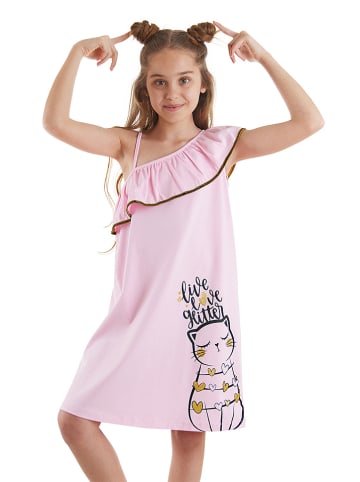 Denokids Jurk "Romantic Cat" lichtroze