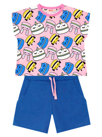 Denokids 2-delige outfit "Sweet Cookies" lichtroze/blauw