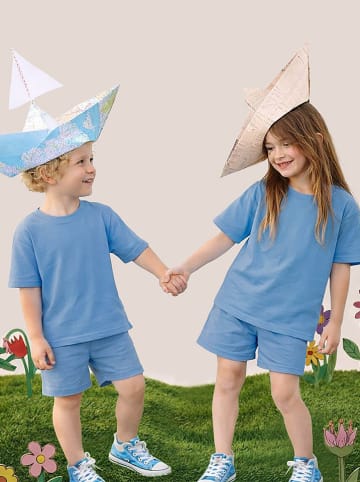 Denokids 2-delige outfit blauw