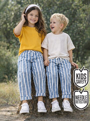 Denokids Broek blauw/wit