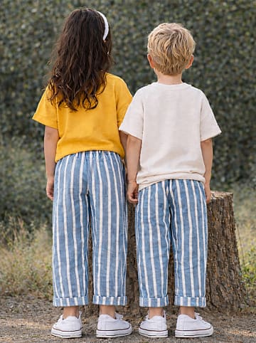 Denokids Hose in Blau/ Weiß