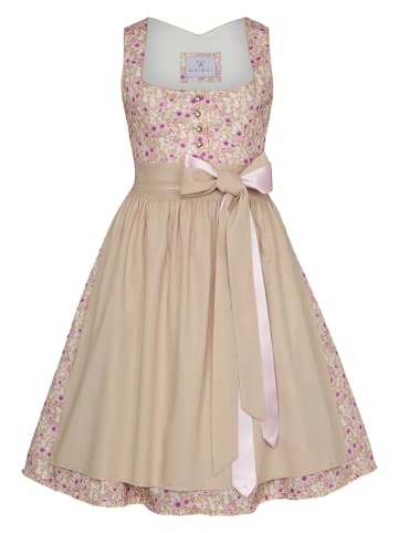 Alpenfee Dirndl "Coco" in Beige/ Rosa