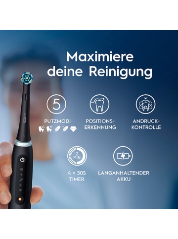 Oral-B 2tlg. Set: Elektr. Zahnbürsten "iO Series 5" in Weiß/ Schwarz