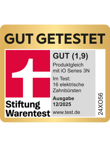 Oral-B 2tlg. Set: Elektr. Zahnbürsten "iO Series 3" in Schwarz/ Hellblau