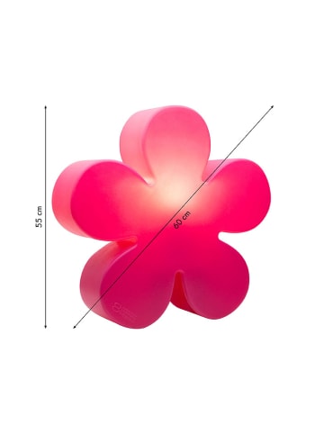 8 seasons LED-Dekoleuchte "Shining Flower" in Pink - (H)55 x Ø 60 cm