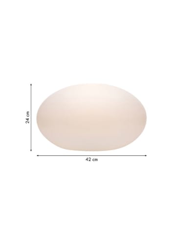 8 seasons Led-decolamp "Shining Eye" grijs - (B)42 x (H)24 cm