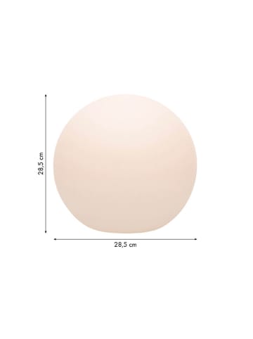 8 seasons Led-decolamp "Shining Globe" wit - (H)28,5 x Ø 28,5 cm