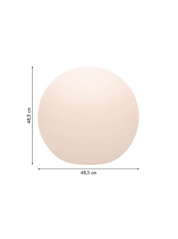 8 seasons LED-Dekoleuchte "Shining Globe" in Weiß - (H)48,5 x Ø 48,5 cm