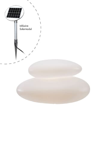 8 seasons Solarlamp "Shining Stone" wit - (B)39 x (H)22 cm