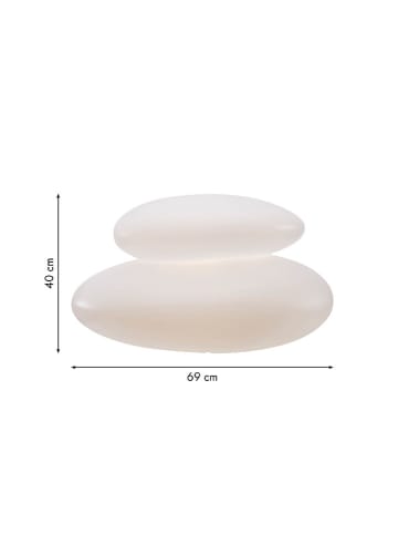 8 seasons Solarlamp "Shining Stone XL" wit - (B)69 x (H)40 cm