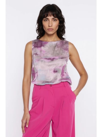 Nife Blusentop in Lila/ Grau