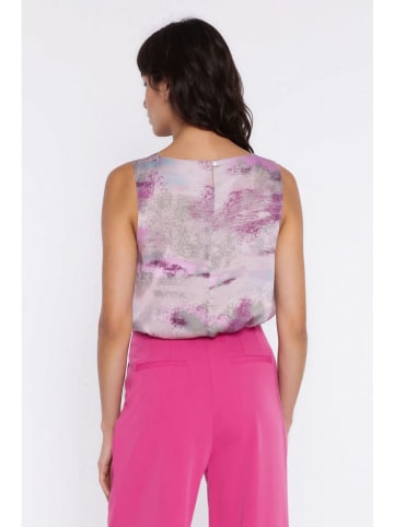 Nife Blusentop in Lila/ Grau