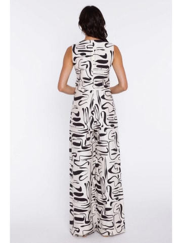 Nife Jumpsuit in Weiß/ Schwarz