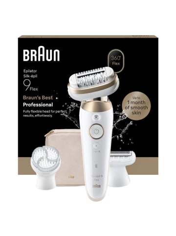 Braun Epilator "Silk-épil 9 SES9-060 3D" in wit/goudkleurig