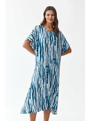TATUUM Kleid in Dunkelblau/ Weiß