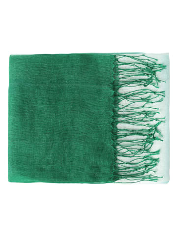 TATUUM Lniany szal w kolorze zielonym - 185 x 55 cm