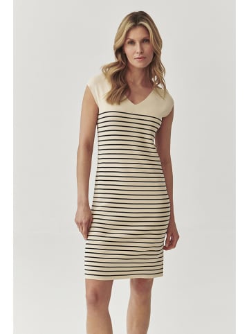 TATUUM Strickkleid in Beige/ Schwarz