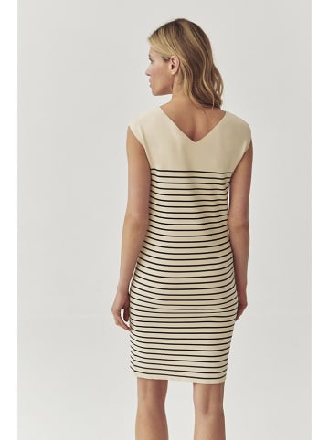 TATUUM Strickkleid in Beige/ Schwarz