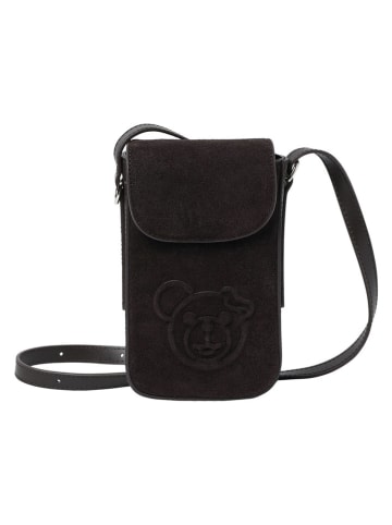 TATUUM Leren smartphonetas "Begi" donkerbruin - (B)11,5 x (H)18 x (D)4 cm