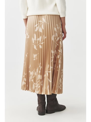 TATUUM Plisseerock in Beige/ Creme