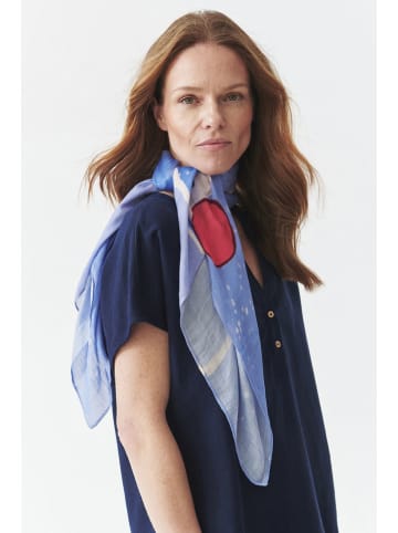 TATUUM Doek "Lilifi" crème/lichtblauw - (L)90 x (B)90 cm