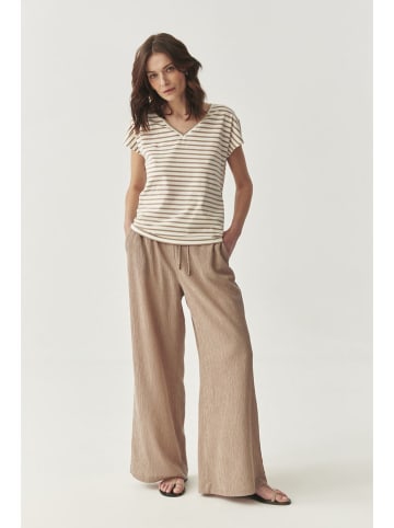 TATUUM Shirt in Creme/ Braun