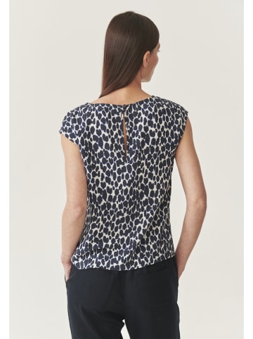 TATUUM Bluse in Dunkelblau/ Weiß