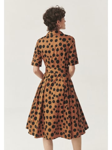 TATUUM Jurk lichtbruin/zwart