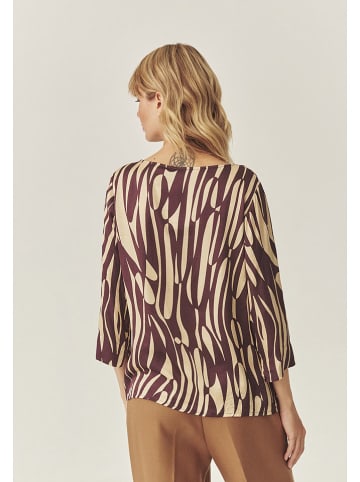 TATUUM Bluse "Afeliami" in Bordeaux/ Beige