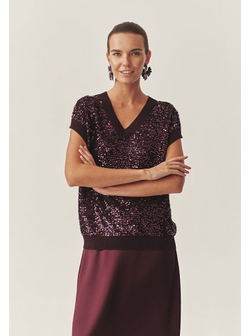 TATUUM Paillettenpullover "Icoma" in Bordeaux