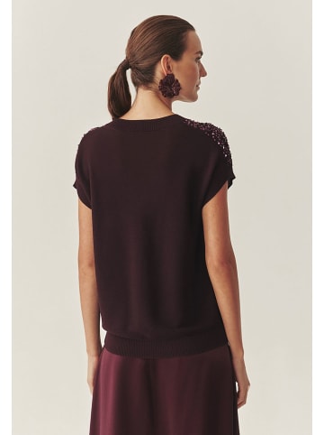 TATUUM Paillettenpullover "Icoma" in Bordeaux