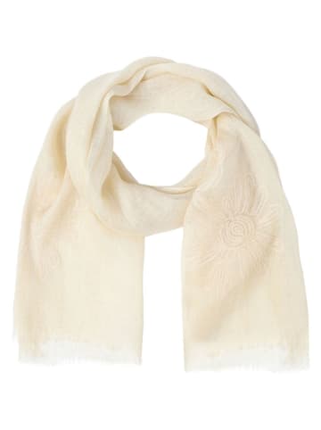 TATUUM Leinenschal in Creme - (L)180 x (B)60 cm