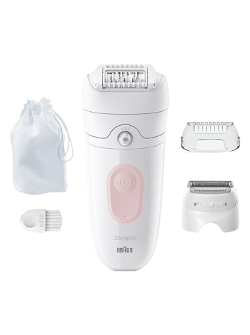 Braun Depilator "Silk-épil 5-030" w kolorze biało-jasnoróżowym