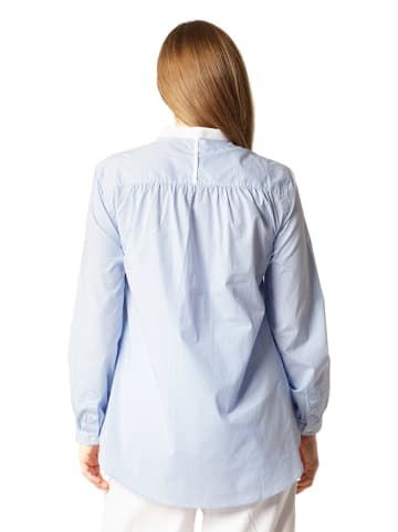 Ilse Jacobsen Bluse in Hellblau/ Weiß