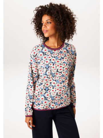 Aniston Sweatshirt in Creme/ Hellblau