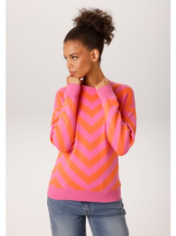 Aniston Sweter w kolorze różowo-pomarańczowym