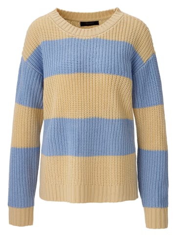 Aniston Pullover in Gelb/ Hellblau