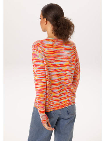 Aniston Sweter w kolorze czerwono-żółto-pomarańczowym